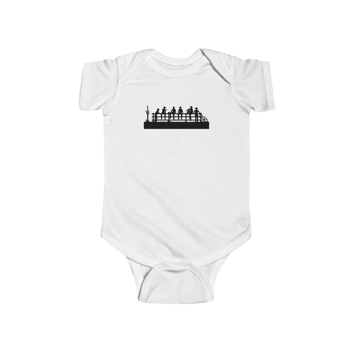 Cowboys On Fence Silhouette - Infant Fine Jersey Bodysuit