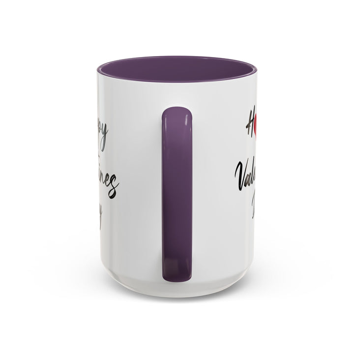 Happy Valentines Day - Accent Coffee Mug (11, 15oz)