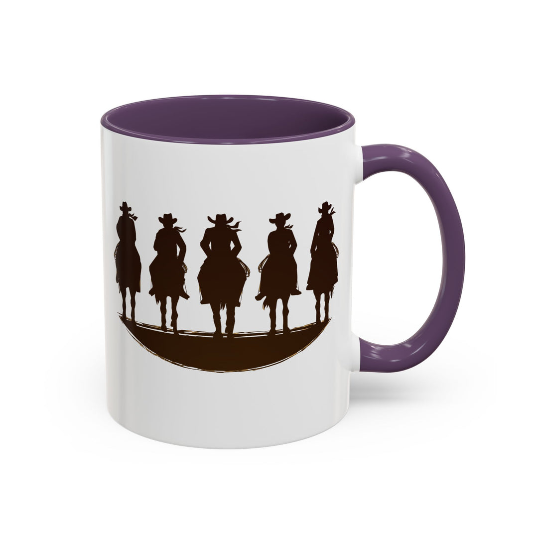 Cowboy Silhouette - Accent Coffee Mug (11, 15oz)