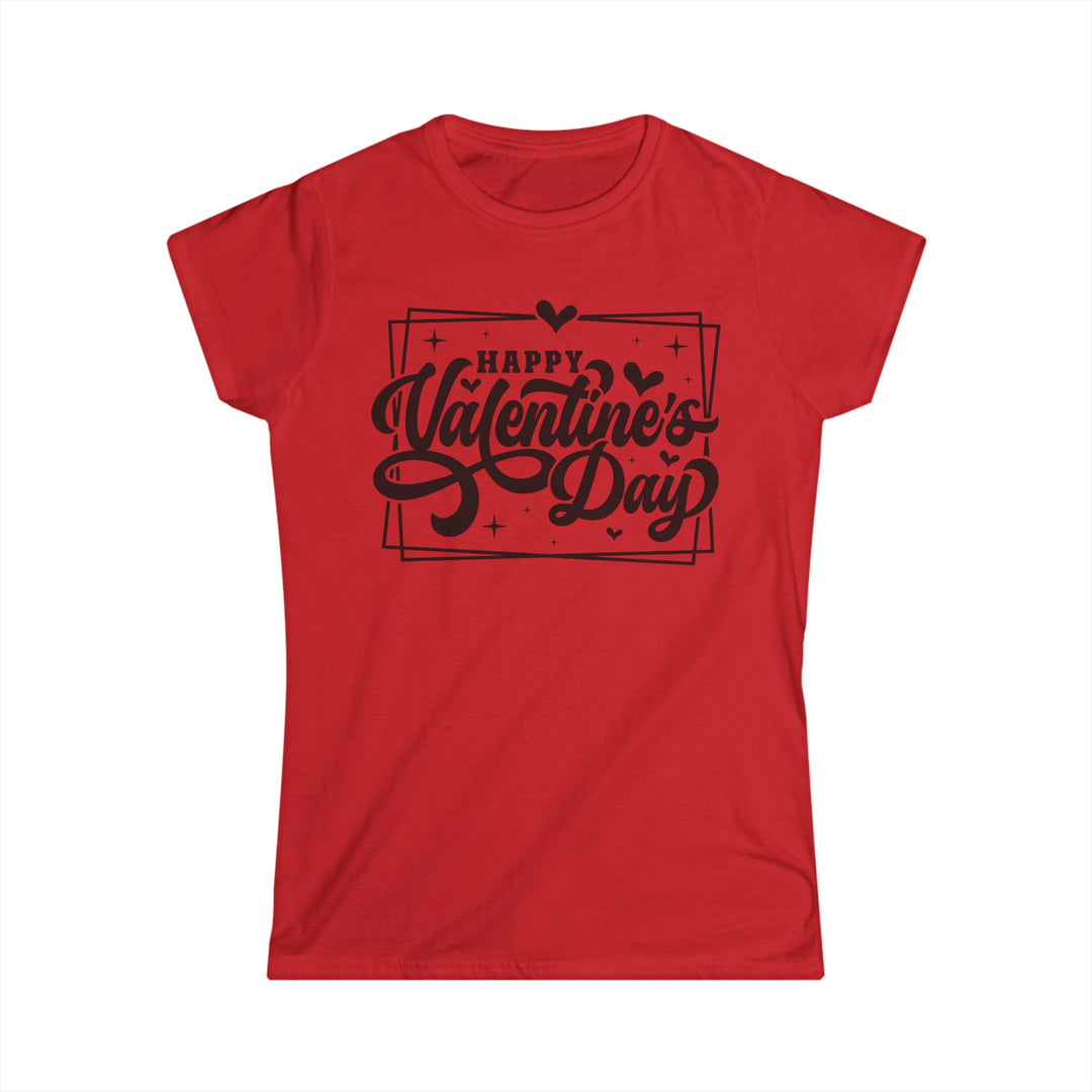 Happy Valentine's Day W/Hearts - Women's Softstyle Tee