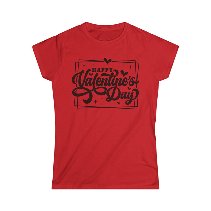Happy Valentine's Day W/Hearts - Women's Softstyle Tee