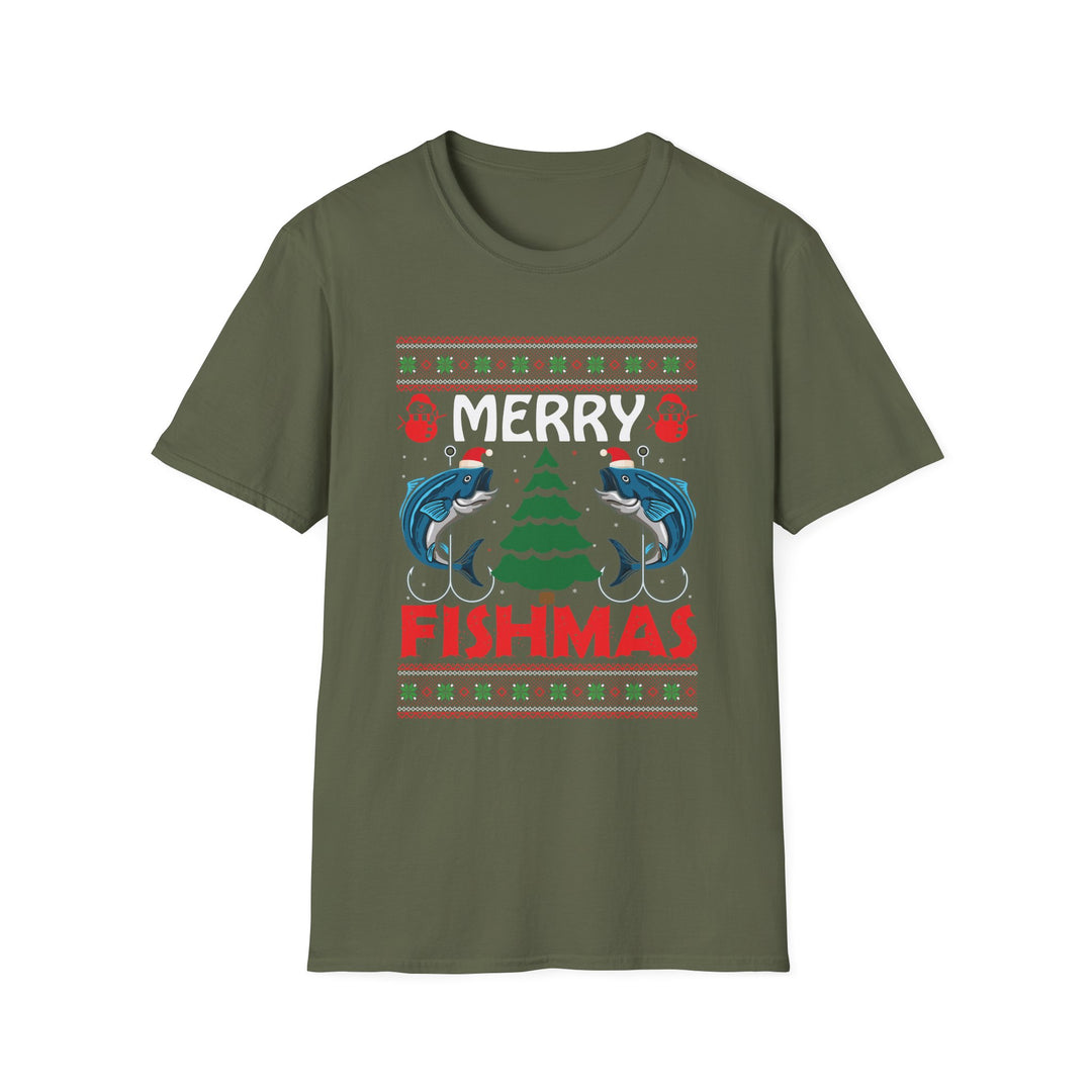 Merry Fishmas - Unisex Softstyle T-Shirt