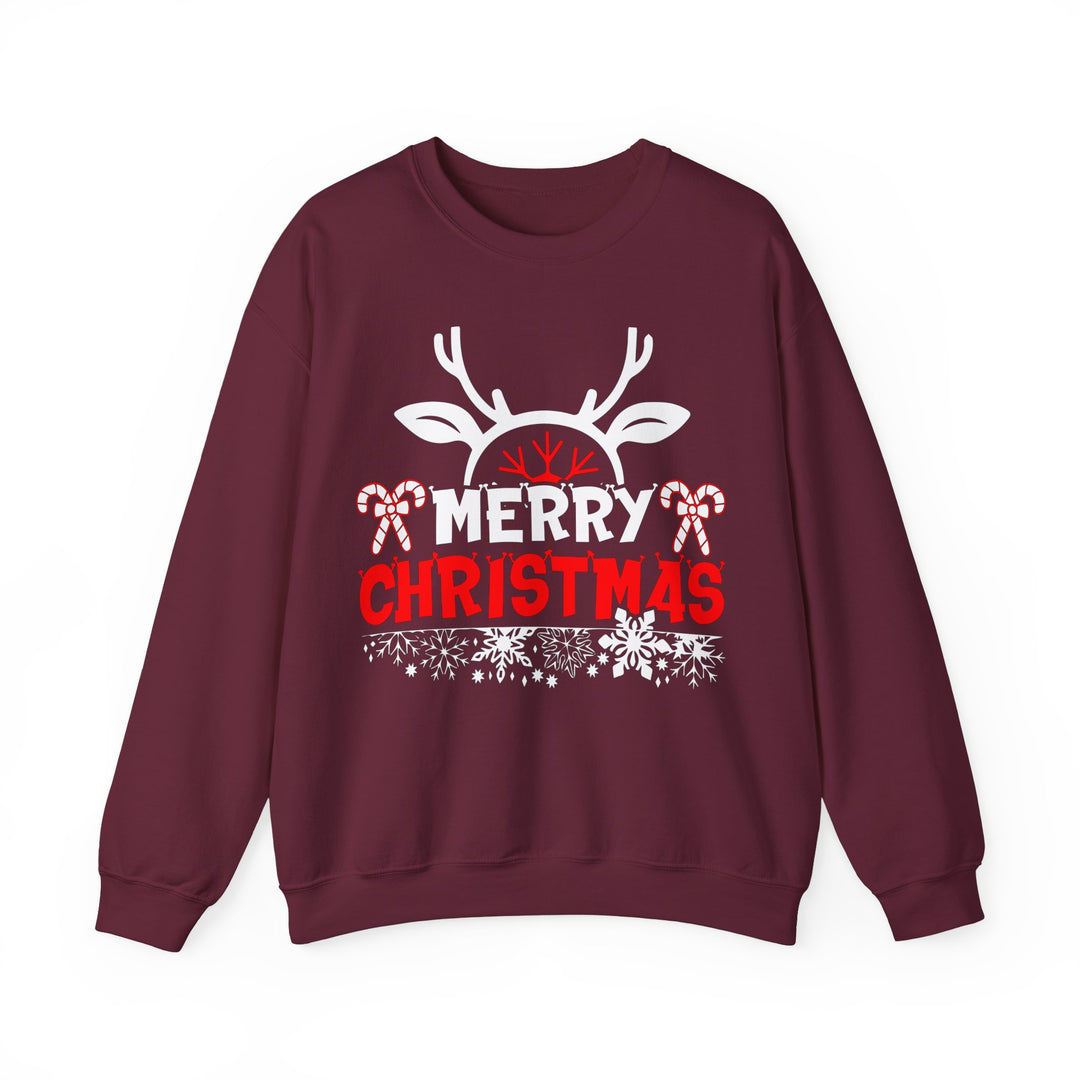 Merry Christmas Antlers - Unisex Heavy Blend™ Crewneck Sweatshirt
