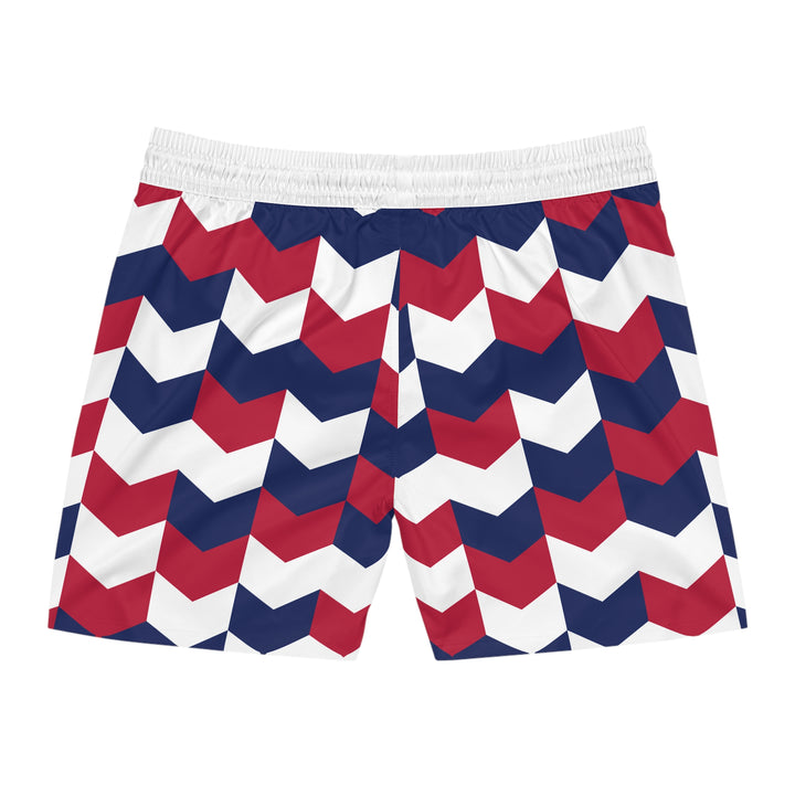Patriotic Abstract - Men's Mid-Length Swim Shorts (AOP)