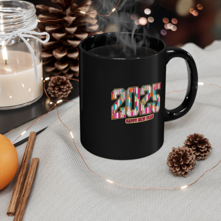 2025 Happy New Year - Black Mug (11oz, 15oz)