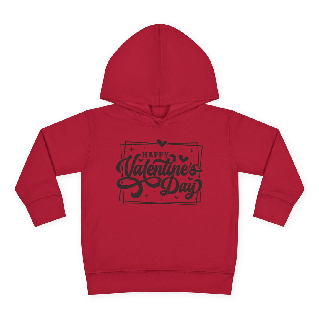 Happy Valentine's Day W/Hearts - Toddler Pullover Fleece Hoodie