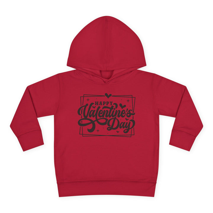 Happy Valentine's Day W/Hearts - Toddler Pullover Fleece Hoodie