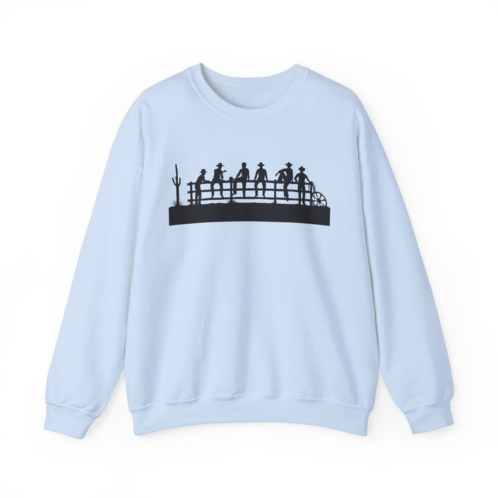Cowboys On Fence Silhouette - Unisex Heavy Blend™ Crewneck Sweatshirt