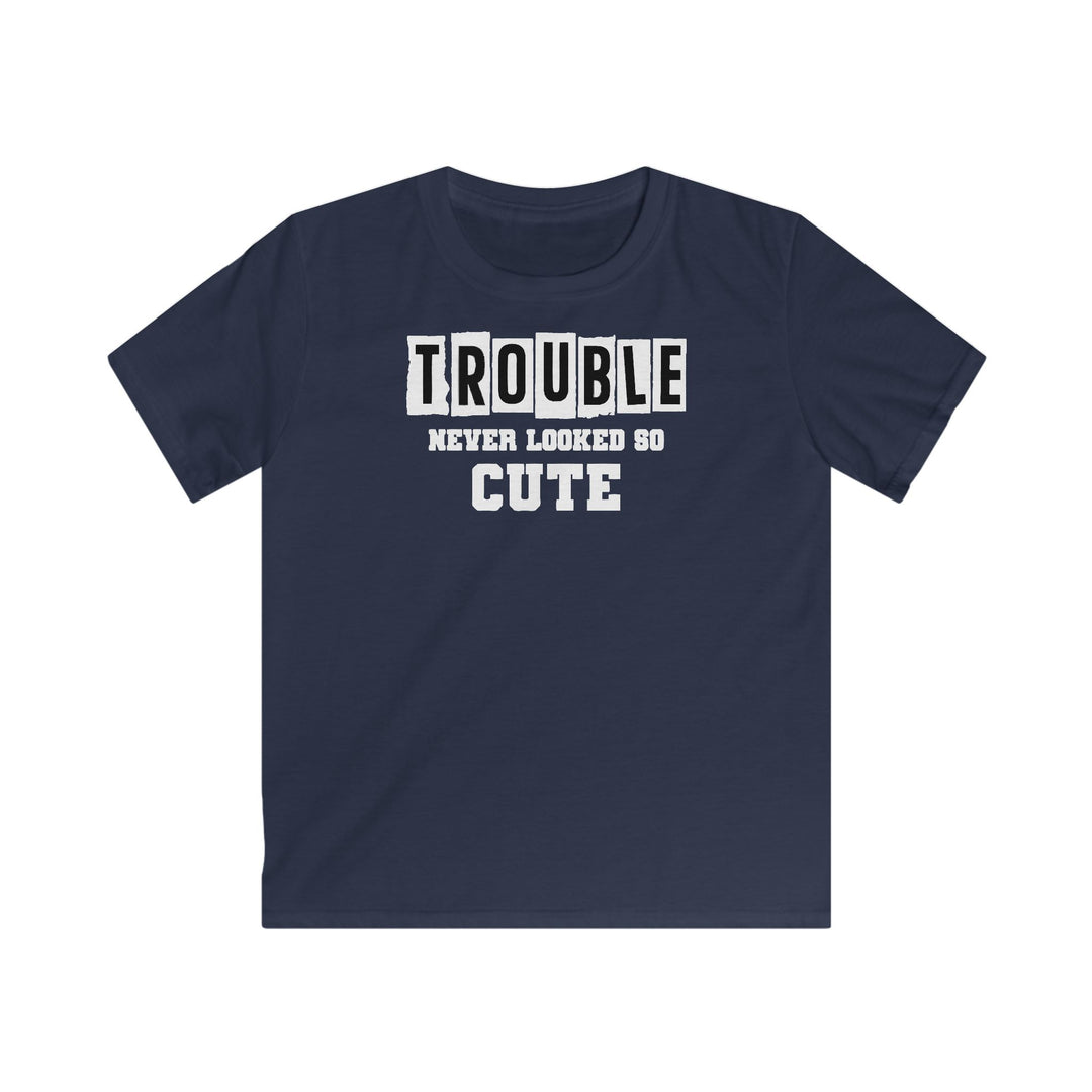 Trouble Never Looked So Cute - Kids Softstyle Tee