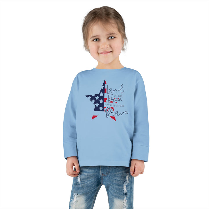 Land Of The Free - Toddler Long Sleeve Tee