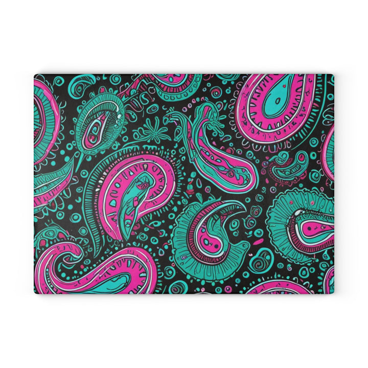Paisley Print - Glass Cutting Board