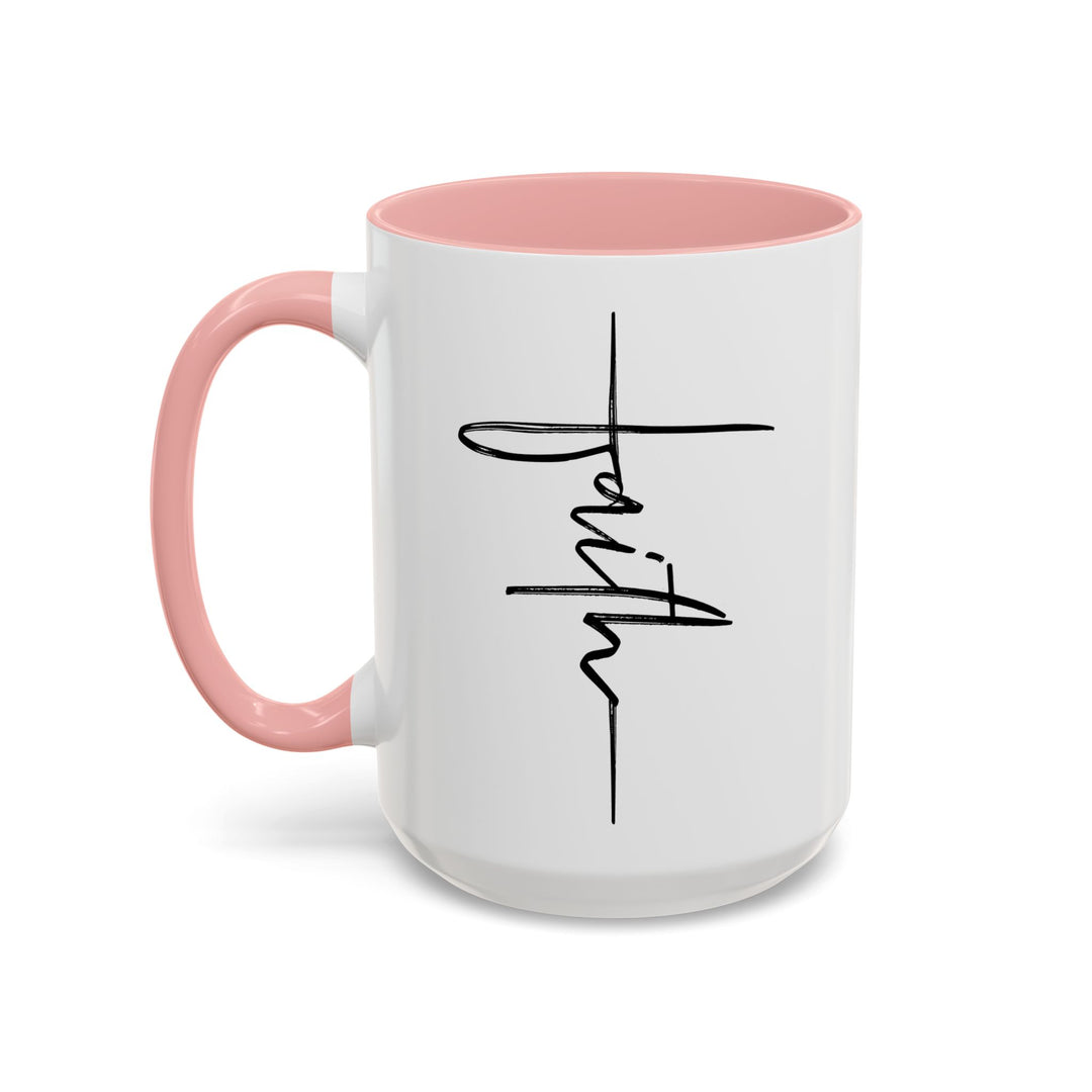 Faith Cross - Accent Coffee Mug (11, 15oz)