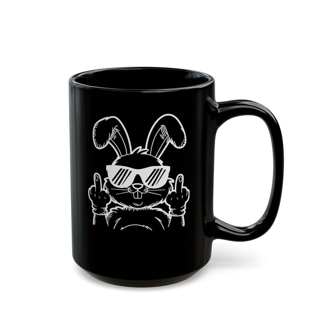 Middle Finger - Black Mug (11oz, 15oz)