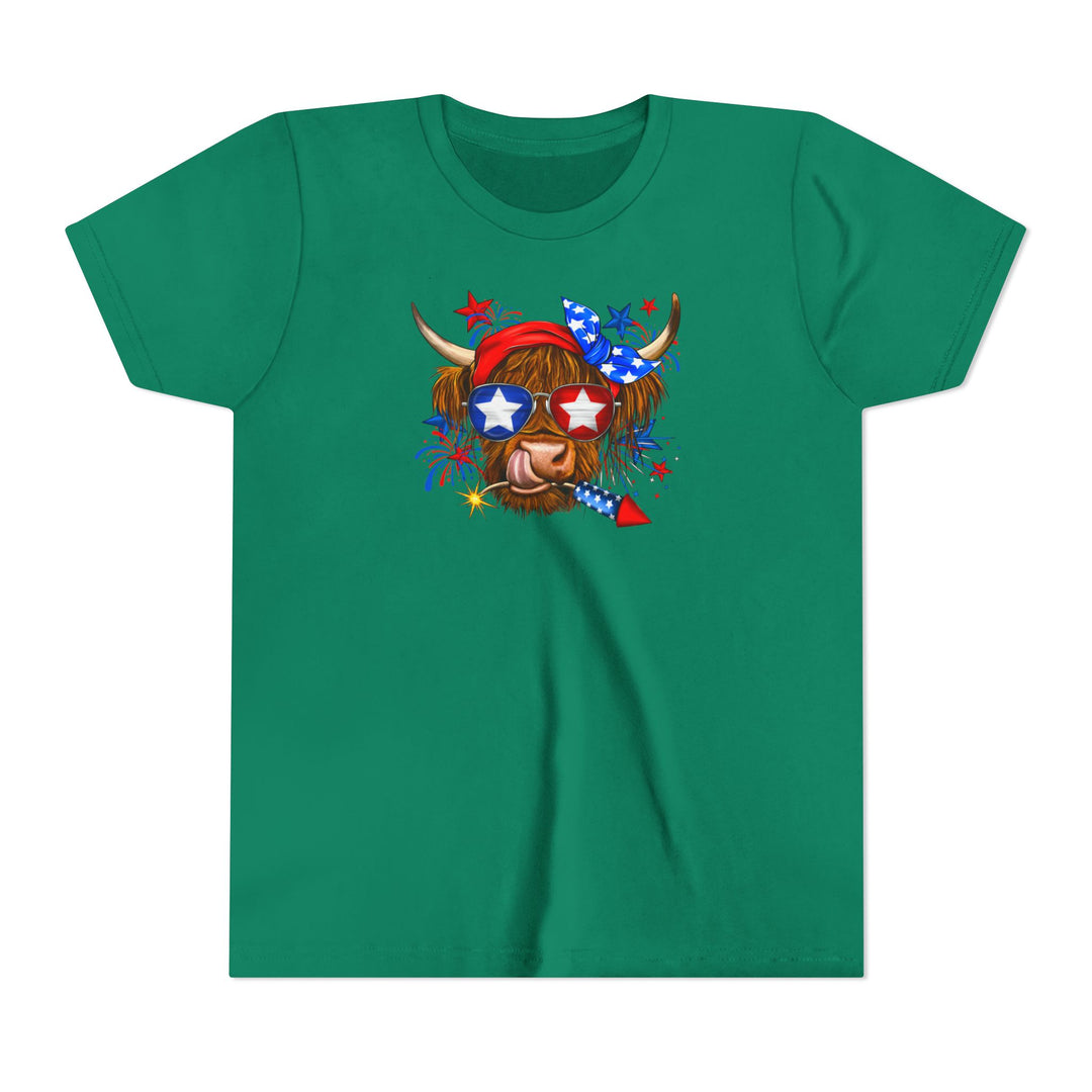 4th Of July Cow - Youth Short Sleeve Tee
