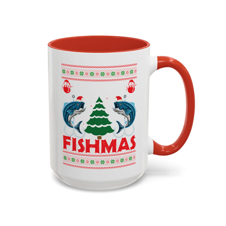 Merry Fishmas - Accent Coffee Mug (11, 15oz)