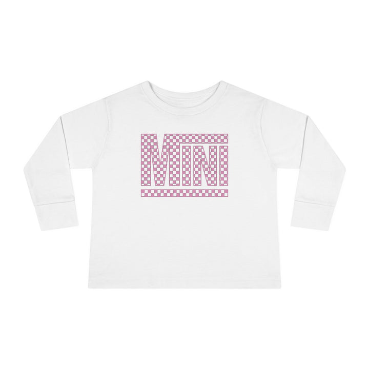 Pink Check Mini - Toddler Long Sleeve Tee