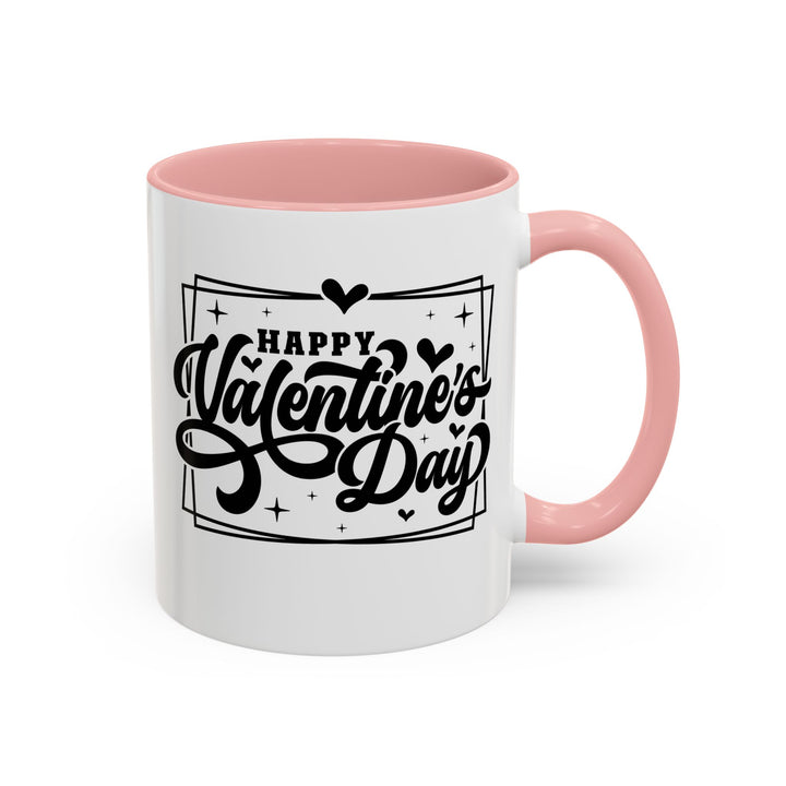 Happy Valentine's Day W/Hearts - Accent Coffee Mug (11, 15oz)