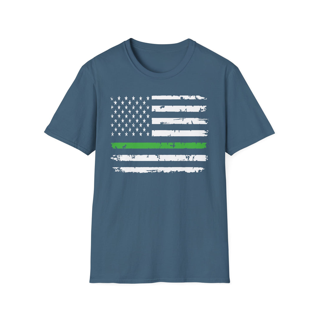 Green Line Flag - Unisex Softstyle T-Shirt
