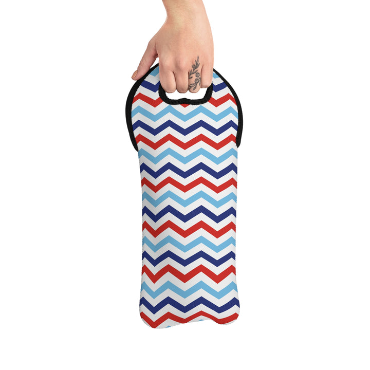 Patriotic Chevron - Wine Tote Bag