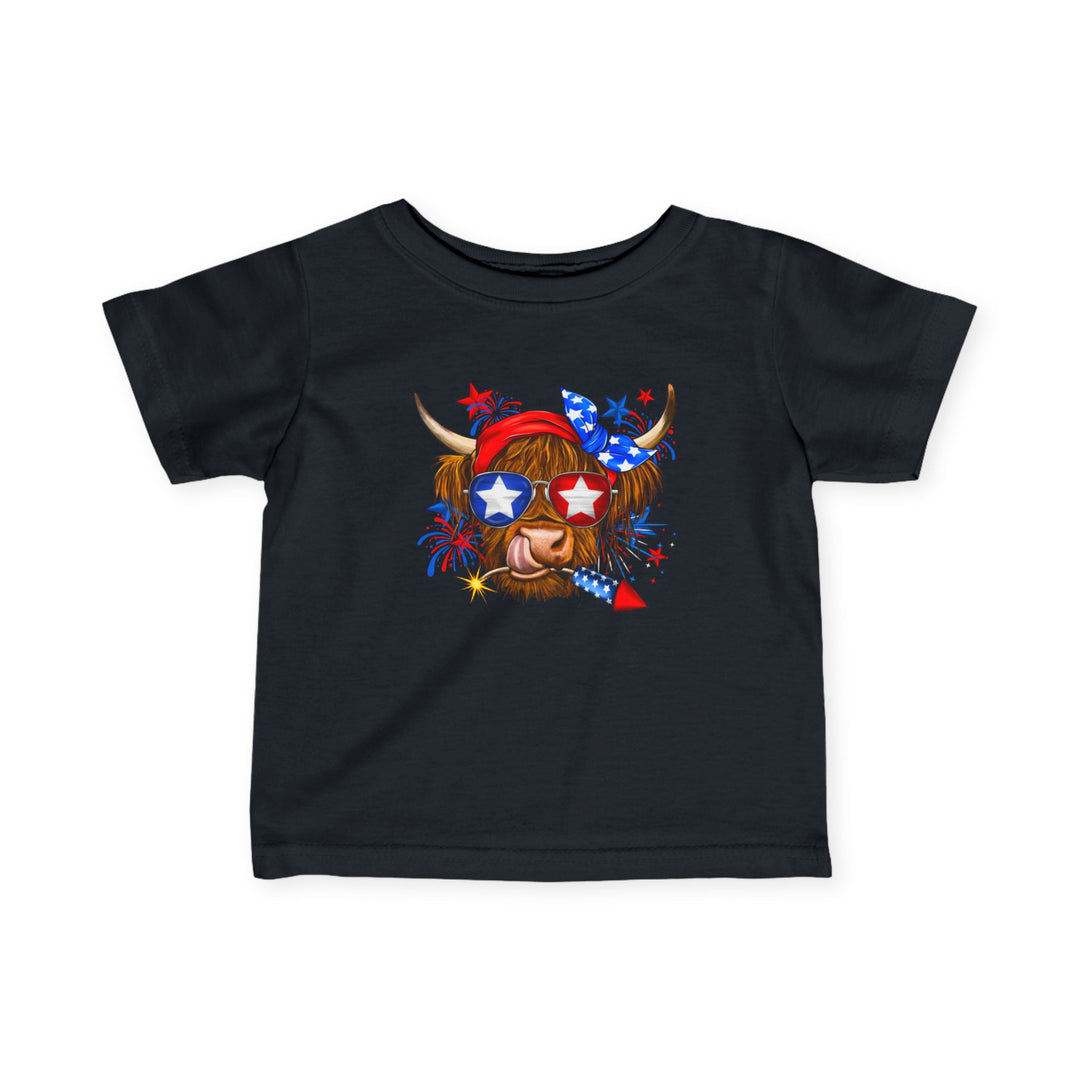 4th Of July Cow - Infant Fine Jersey Tee