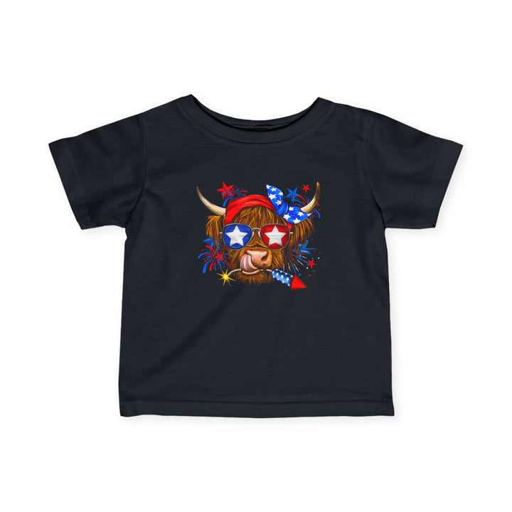 4th Of July Cow - Infant Fine Jersey Tee