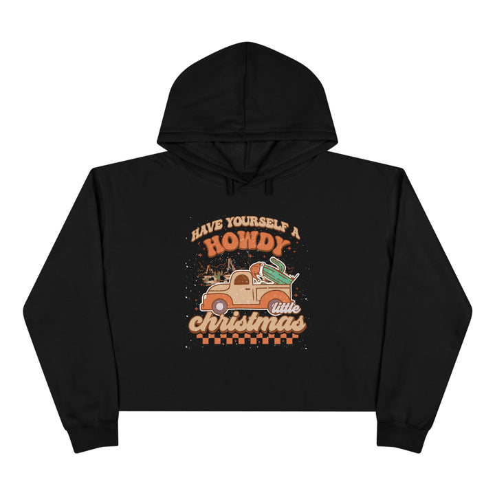 Howdy Christmas - Crop Hoodie
