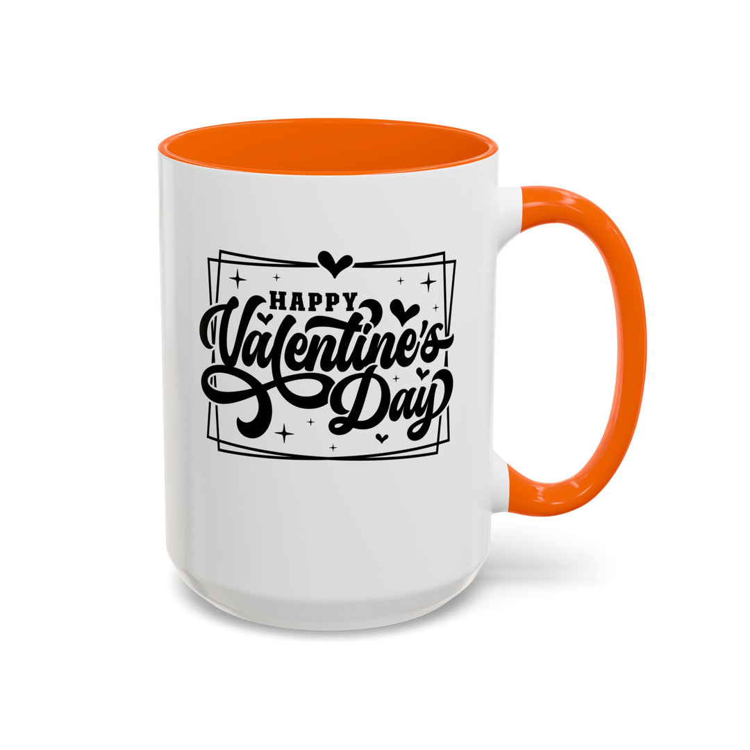 Happy Valentine's Day W/Hearts - Accent Coffee Mug (11, 15oz)