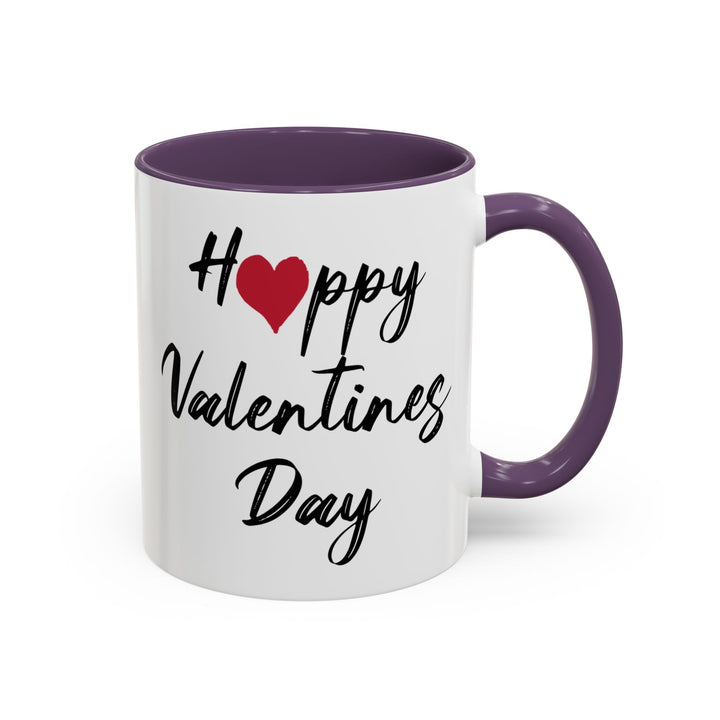 Happy Valentines Day - Accent Coffee Mug (11, 15oz)