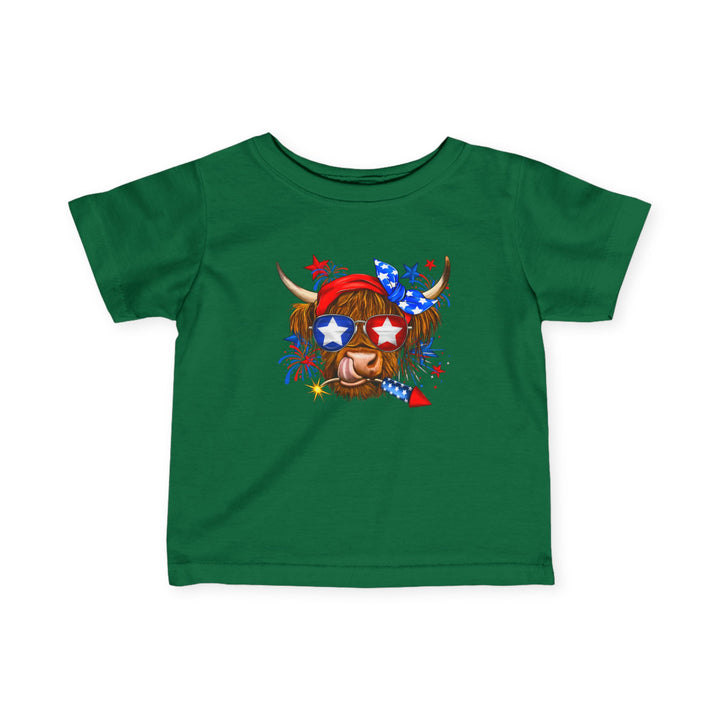 4th Of July Cow - Infant Fine Jersey Tee