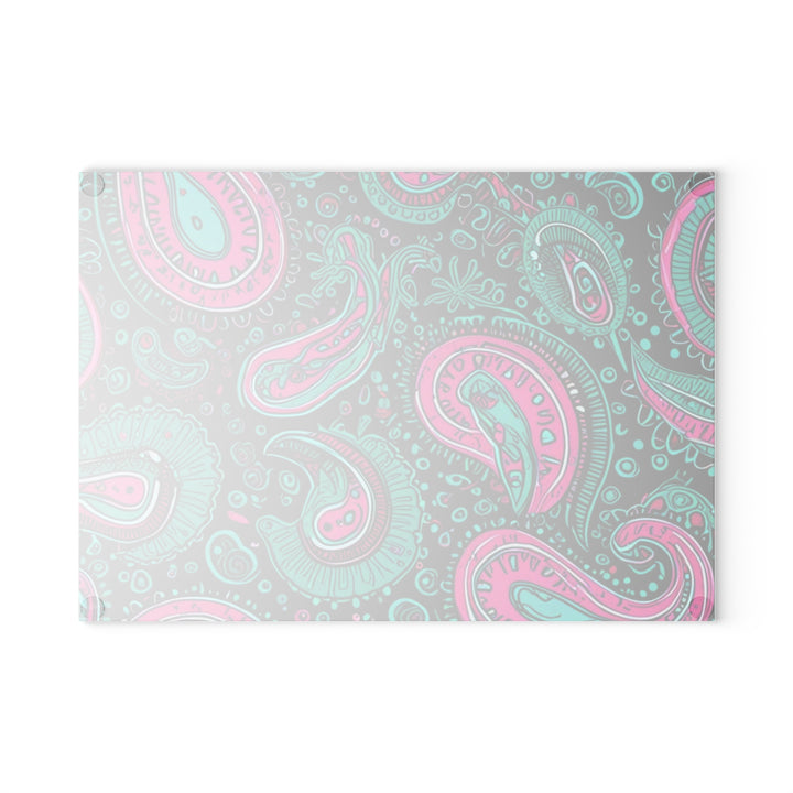 Paisley Print - Glass Cutting Board