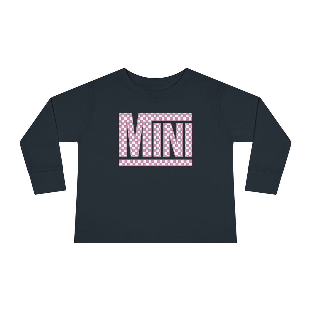 Pink Check Mini - Toddler Long Sleeve Tee