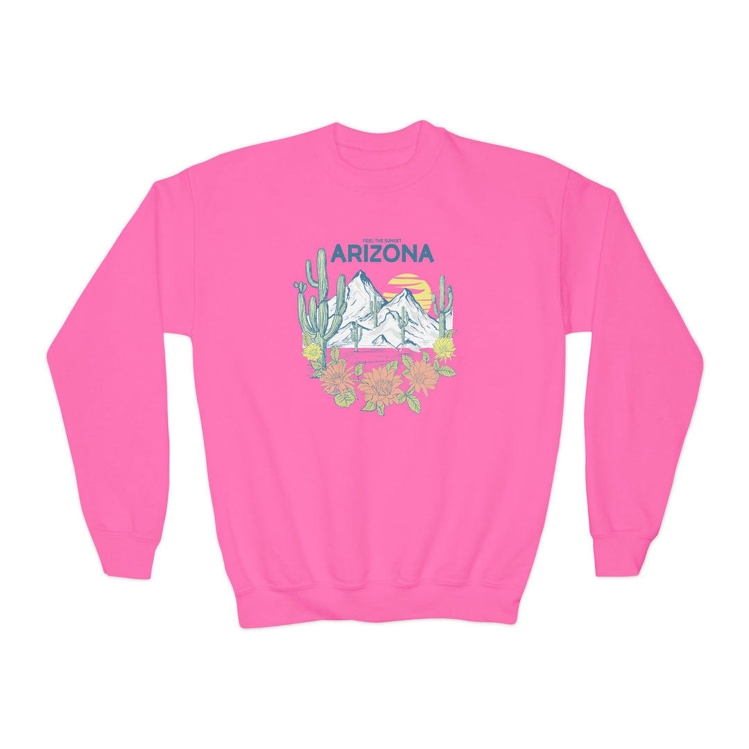 Feel The Sunset Arizona - Youth Crewneck Sweatshirt