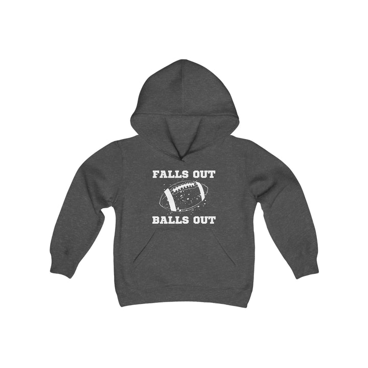 Falls Out Balls Out - Youth Heavy Blend Hooded Sweatshirt