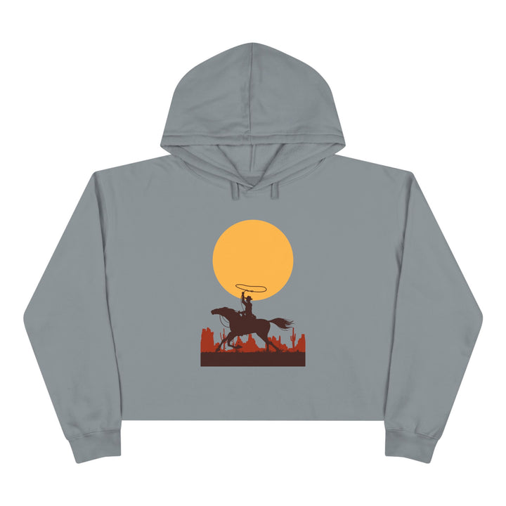 Roping The Moon - Crop Hoodie