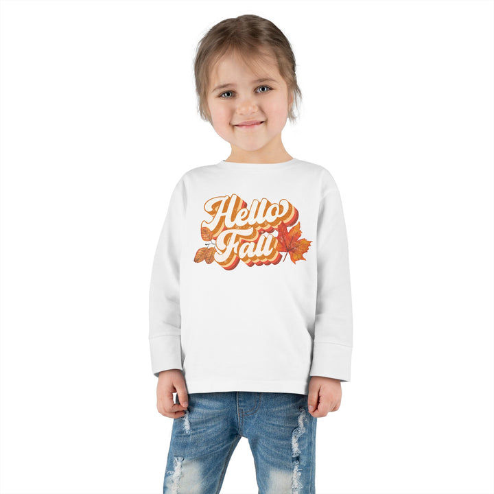 Retro Hello Fall - Toddler Long Sleeve Tee