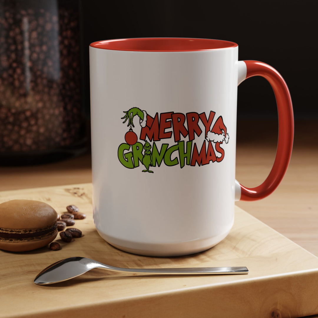 Merry Grinchmas - Accent Coffee Mug (11, 15oz)