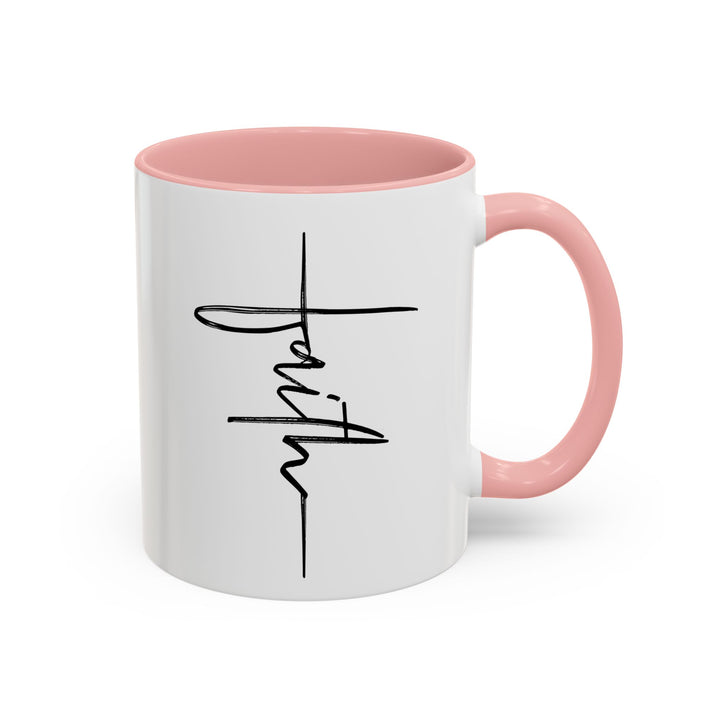 Faith Cross - Accent Coffee Mug (11, 15oz)