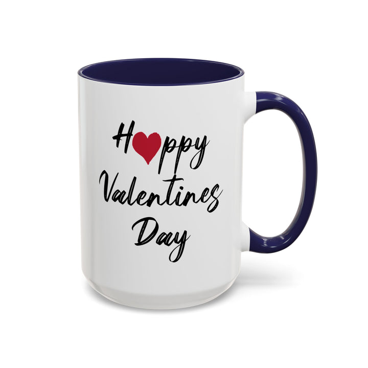 Happy Valentines Day - Accent Coffee Mug (11, 15oz)