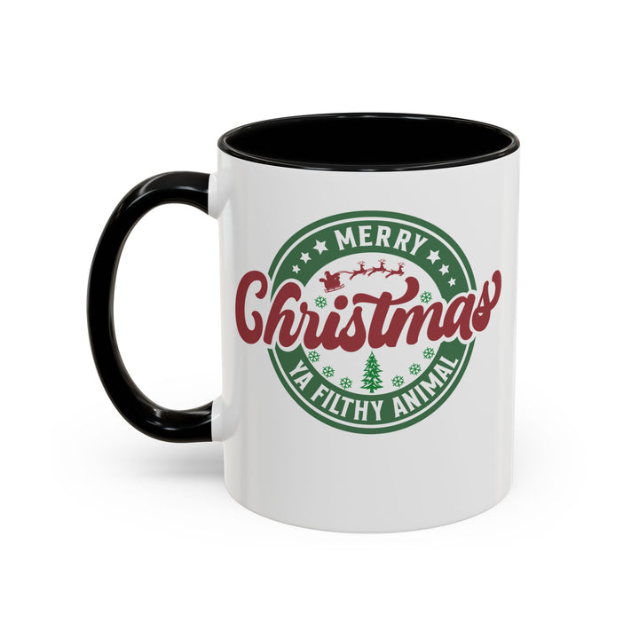 Merry Christmas Ya Filthy Animal - Accent Coffee Mug (11, 15oz)