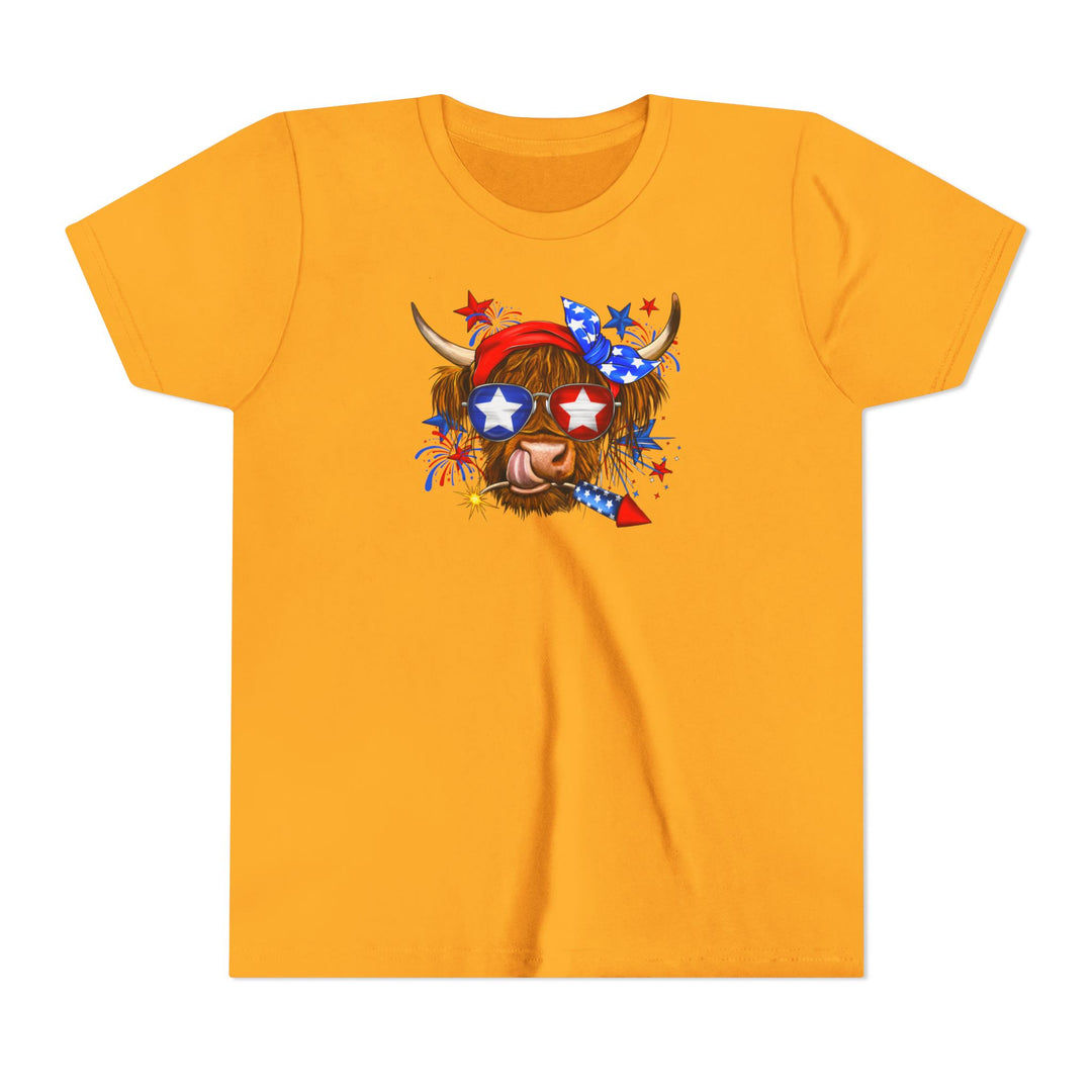 4th Of July Cow - Youth Short Sleeve Tee