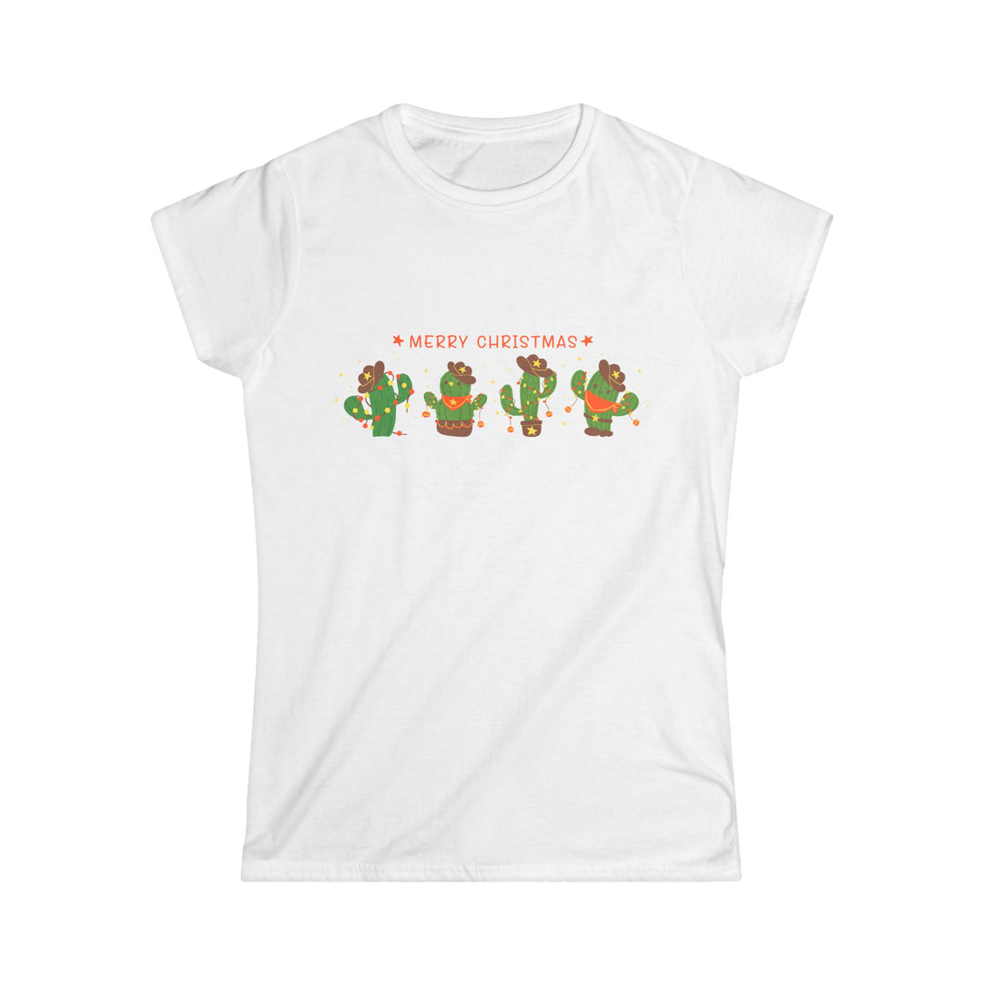 Merry Christmas Cactus - Women's Softstyle Tee