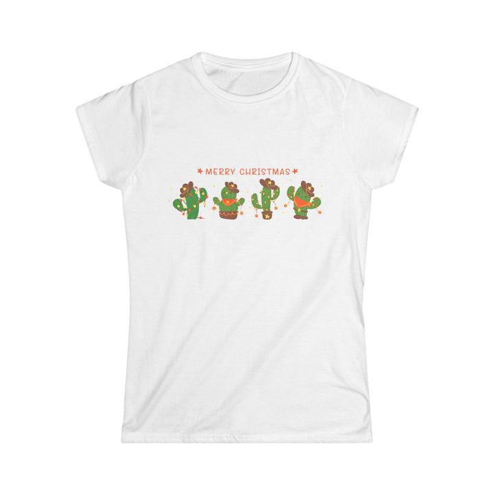 Merry Christmas Cactus - Women's Softstyle Tee