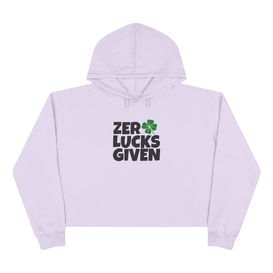 Zero Lucks Given - Crop Hoodie