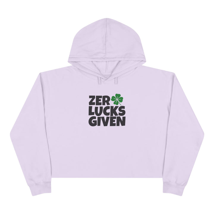Zero Lucks Given - Crop Hoodie
