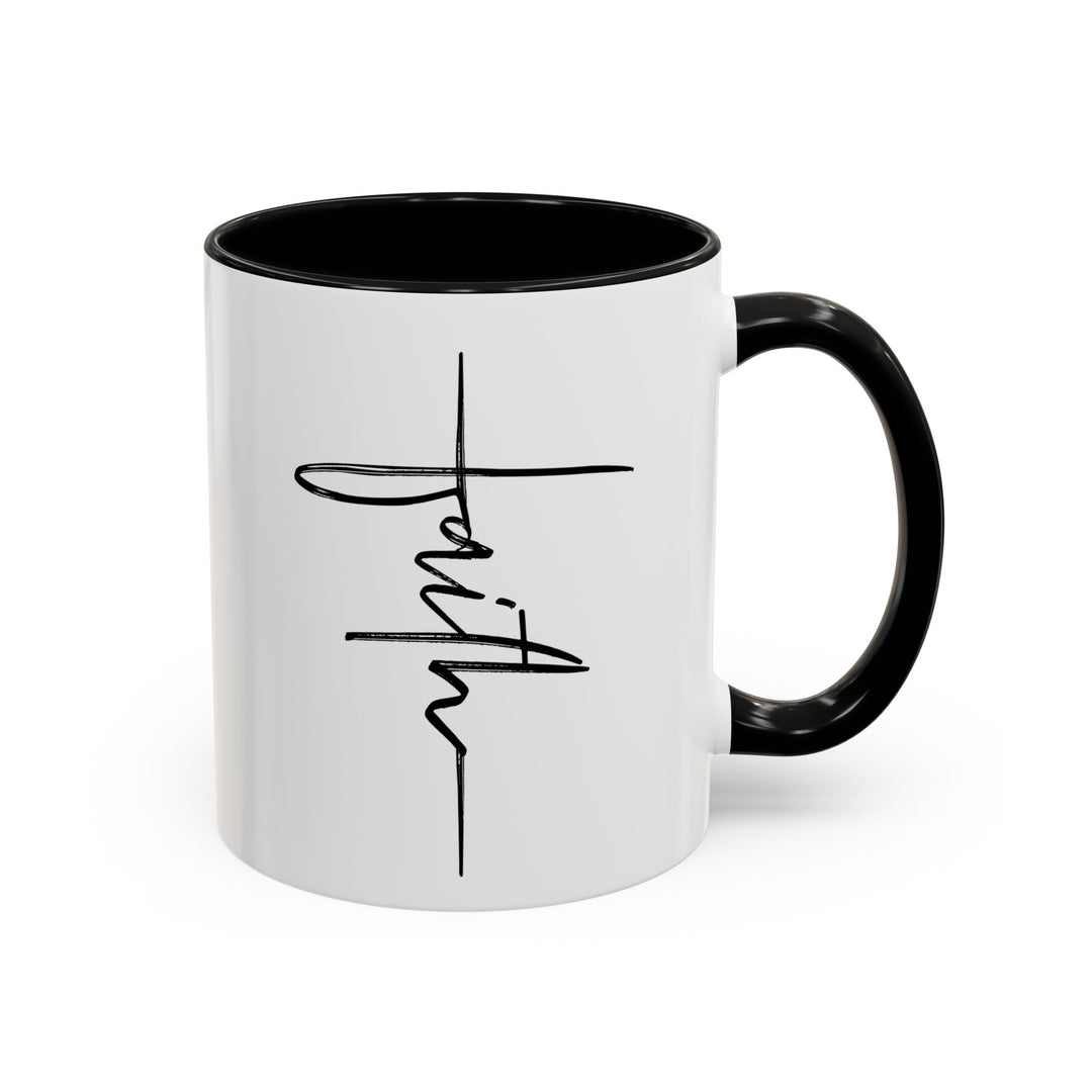 Faith Cross - Accent Coffee Mug (11, 15oz)