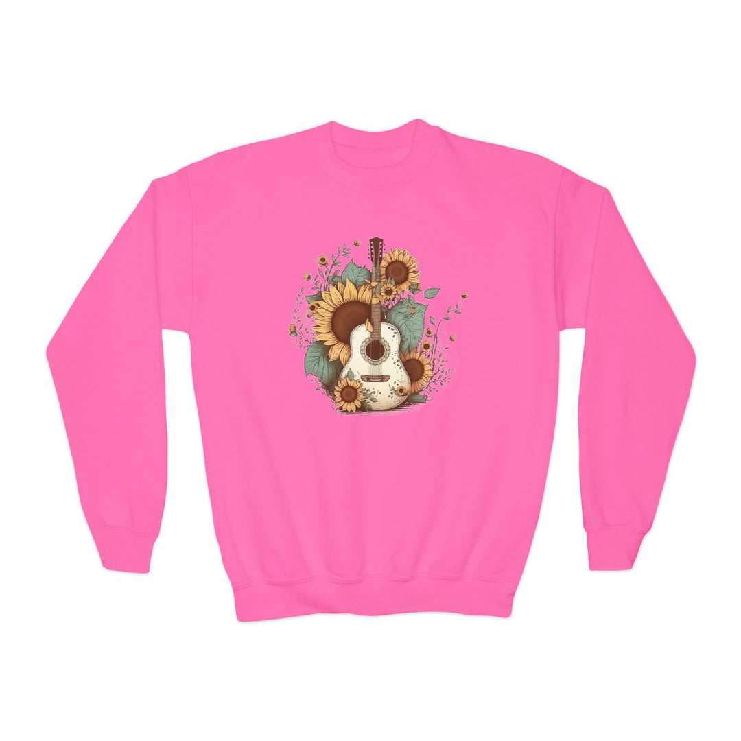 Sunflower Guitar - Youth Crewneck Sweatshirt