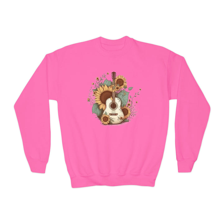 Sunflower Guitar - Youth Crewneck Sweatshirt