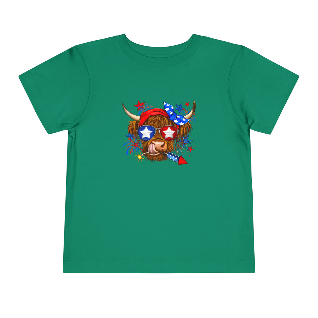 4th Of July Cow - Toddler Short Sleeve Tee