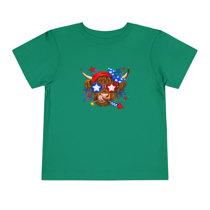 4th Of July Cow - Toddler Short Sleeve Tee