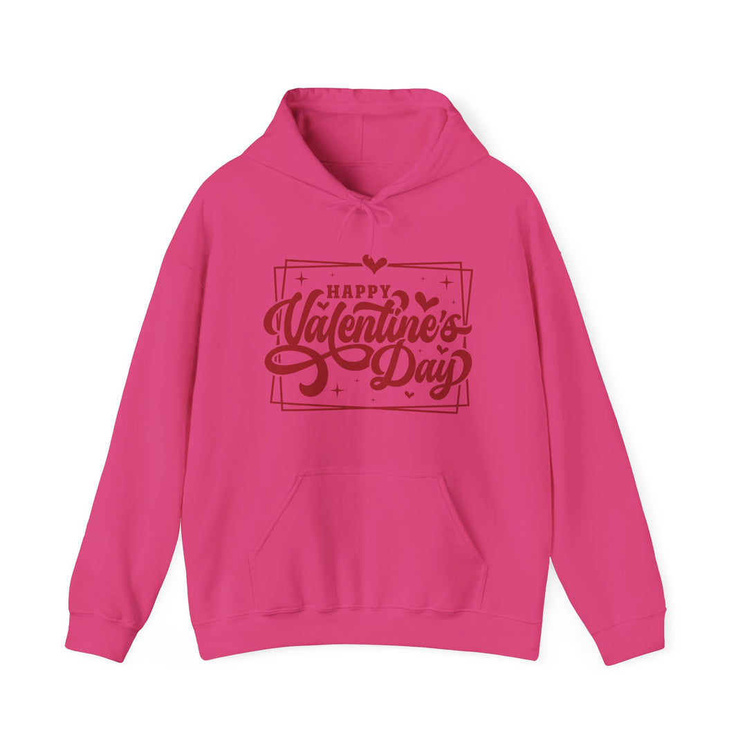 Happy Valentine's Day W/Hearts - Unisex Heavy Blend™ Hooded Sweatshirt